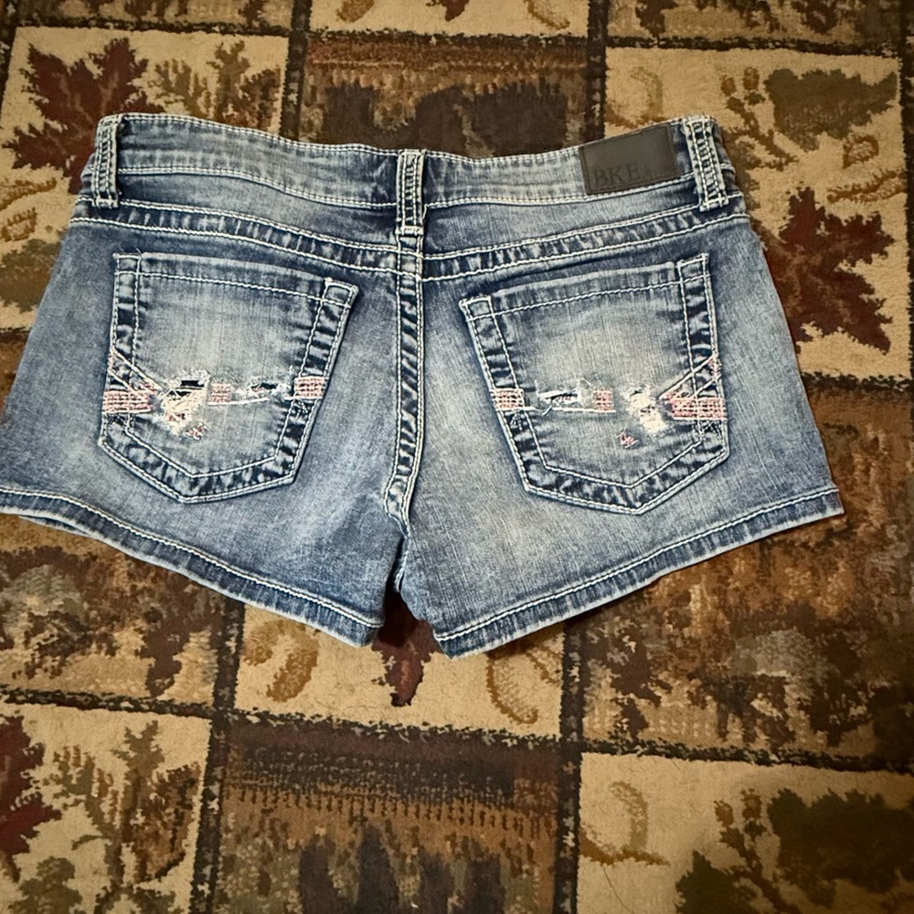 BKE Stella Blue Jean Shorts Distressed Vintage Style